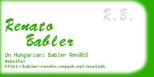 renato babler business card
