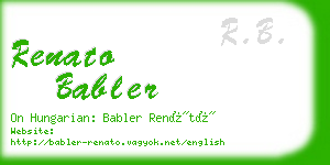 renato babler business card